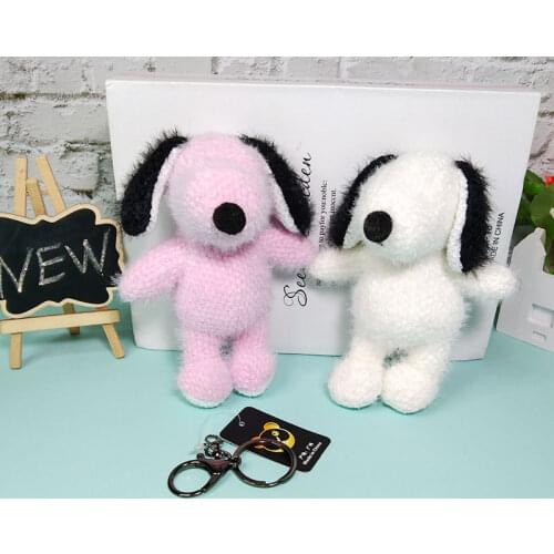 WANGAIYAO new cute puppy plush toy pendant woolen dog keychain doll knitted doll female bag pendant birthday small gift jewelry