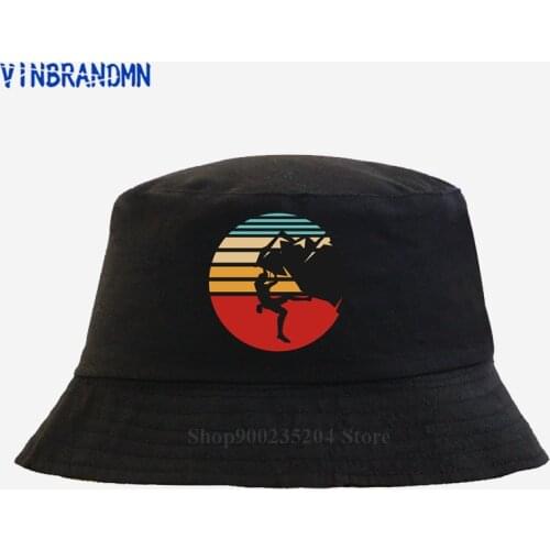 Hot sale Retro Rock Climbing cool Fishing hat Abstract Vintage Mountain Climb Bucket hat Awesome Rock Climber best gift sun hats
