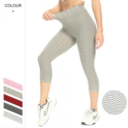 SALSPOR Women Leggings High Waist Sports Leggings Sport Women Fitness Corset Bubble Butt Capris Pants Jogging Exercise Leggings