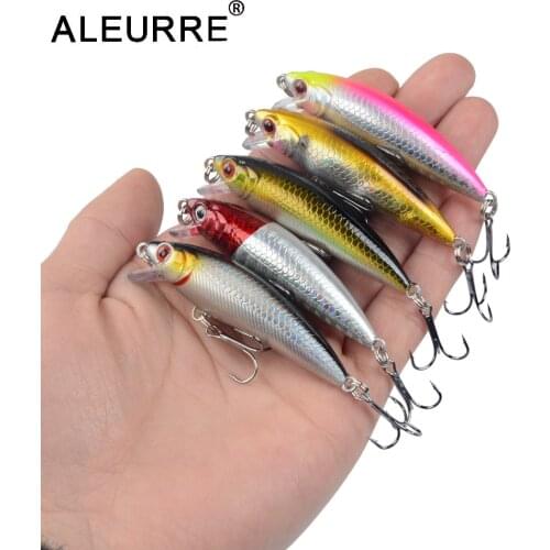 1PCS Hard Small Minnow Artificial Bait Topwater Pesca Plastic Wobbler 60mm 5.5g Crankbait 8# Hooks Fishing Lure For Bass Pike