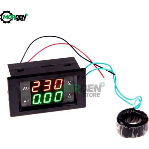 100A AC Digital Voltmeter Ammeter Dual LED Display Power Supply Voltage Current Meter Volt Tester Detector Dropship