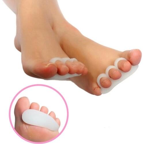2pcs White Gel Toe Separators Stretchers Alignment Bunion Pain Relief SN-Hot