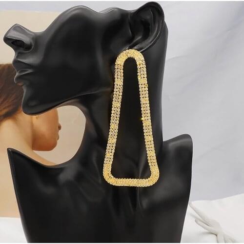 2021 New Shiny Colorful Rhinestone Drop Earrings For Women Long Tassel Crystal Dangle Earring Weddings Fashion Jewelry Gifts