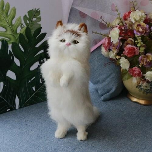 27cm Simulation Plush Cats Toys Soft Cute Plush Cat Doll Christmas Gifts Home Decoration Accessories