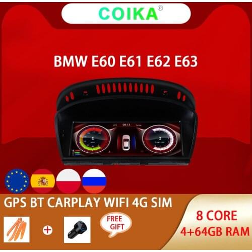 Android 10.0 System IPS Touch Screen Car GPS Navi Radio For BMW E60 E61 E62 E63 E90 E91 E92 E93 Google BT WIFI 2+32G RAM Carplay
