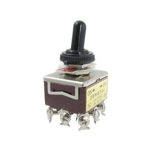 AC 250V 15A 380V 10A on/on 2 Way 3PDT Latching Toggle Switch with Waterproof Cap