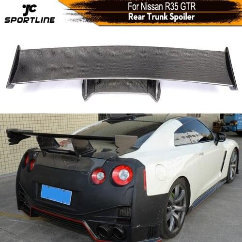 Car-styling Carbon Fiber / FRP Rear Tail Trunk Spoiler Boot Lip Wing for Nissan GTR GT-R R35 2009 - 2015