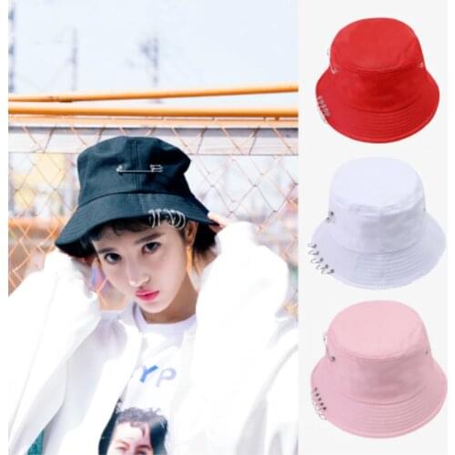 Brooch Ring Harajuku Bucket Hat Men Women Unisex K Pop Bob Outdoor Beach Sun Hat Fashion Panama Stylish Fishing Fisherman Cap