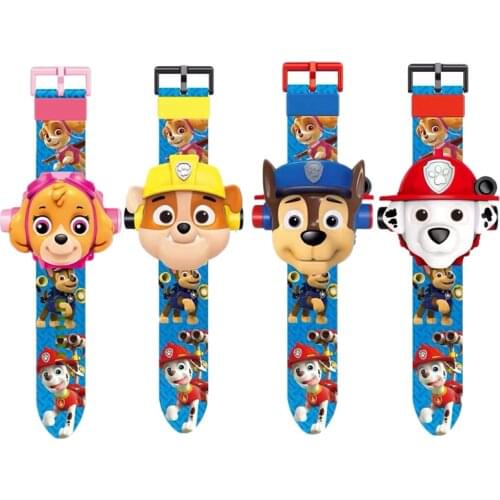 Paw patrol Flip 24 picture projection digital watch Chase Marshall Skye Anime Character Watch Childrens toy watch gift