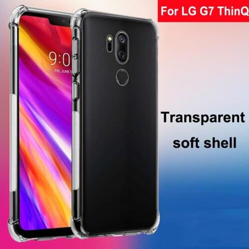 Coque For LG G7 ThinQ Case Capa Soft Transparent TPU Airbag drop Cover Phone Cases 6.1'' For LG G7 ThinQ G710 back Phone shell