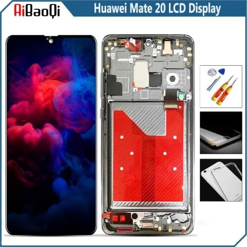 Original For Huawei Mate 20 LCD Display Screen Touch Digitizer Assembly For Huawei Mate 20 With Frame HMA-l29 HMA-l09 Replace