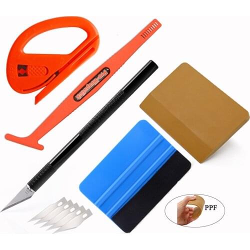 EHDIS Car Vinyl Tint Film Wrapping Felt Squeegee Scraper Stickers Cutter Carbon Fiber Film Installing Tool Kit Auto Accessories