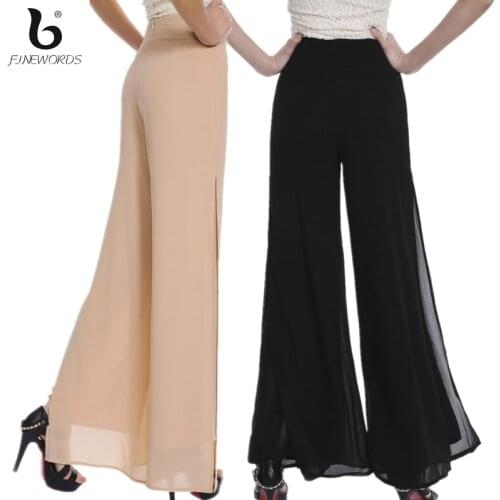 FINEWORDS Women's Wide Trousers