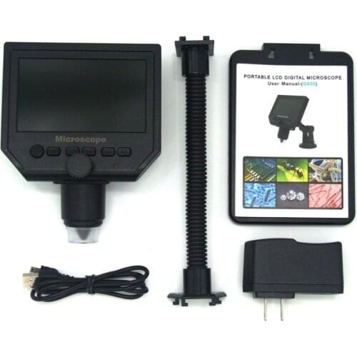 G600 8LED 600X Portable LCD Digital Microscope 4.3" Electronic HD Video Microscopes Endoscope Magnifier Camera