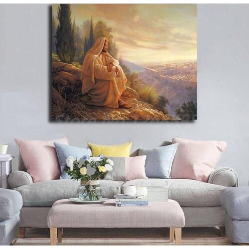 Jesus Christ Greg Olsen Wall Art God Canvas Poster And Print Oil Canvas Painting Decorative Picture For Living Room Home Decor