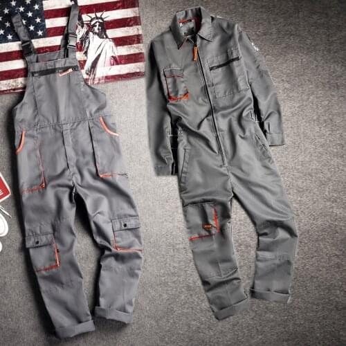 Vintage Harajuka Mens Long Sleeve Cargo Overalls Zipper Fly Pocket Rompers Jumpsuit Fashion Loose Coverall Casual Plus SizeS-5XL
