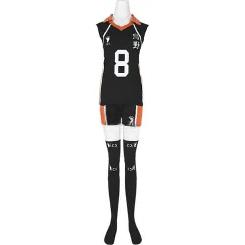 Haikyuu Cosplay Costume Kiyoko Shimizu Karusuno Volleball Cosplay Costume Adult Girls Sports Sleeveless Top Shorts Socks L321