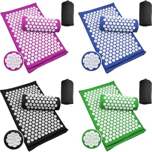 Lotus Acupressure Massager Cushion Massage Yoga Mat Spike Pillow Sport Acupuncture Carpet Back Pain Relief Backache relaxtion