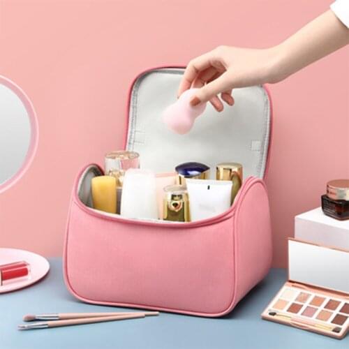 PU Matte ladies Portable Cosmetic Bag Travel Storage Bag Toiletry Storage Bag WaterProof Cosmetic Bag Bathroom Toiletry Bag