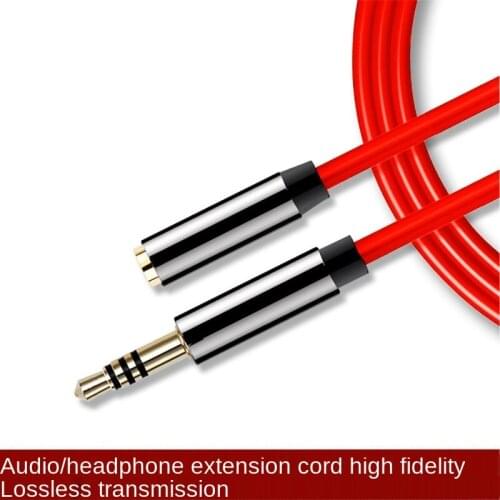 Mobile Phone Headset Extension Cord Aluminum Alloy Audio Cable 3.5mm Speaker Male To Female Connection Extension Cord