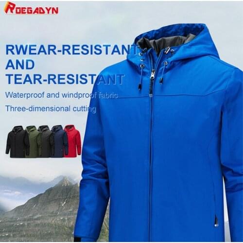 ROEGADYN Gym Running Jacket Men Windproof Outdoor Gym Hoodie Men Sportswear Breathable Running Jacket With Zipper Fitness Jacket