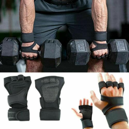 Unisex Men WomenFitness Gloves Weight Lifting Gym Workout Training Wrist Wrap Strap