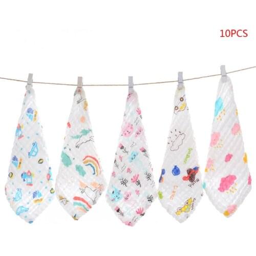 Soft Cotton Baby Infant Newborn Handkerchief Towel Washcloth Feeding Wipe Cloth