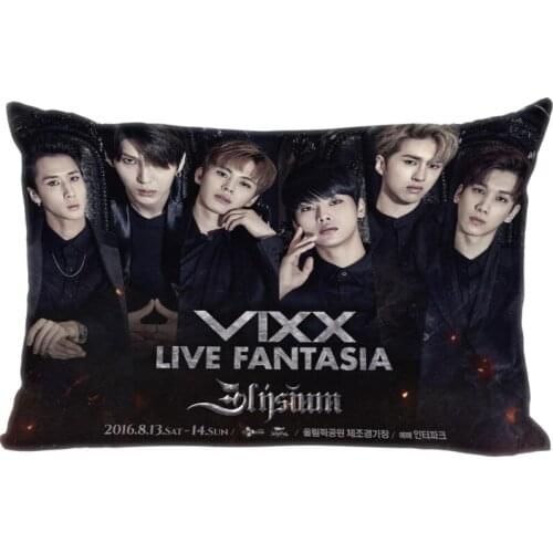 Big Size KPOP VIXX Pillowcase Home Wedding Decorative Pillow Cover Rectangle Zipper Pillow Cases Satin Fabric A12.21