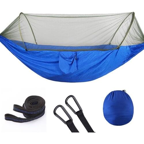 New Automatic unfolding hammock ultralight parachute hammock hunting mosquito net double lifting outdoor furniture hammock