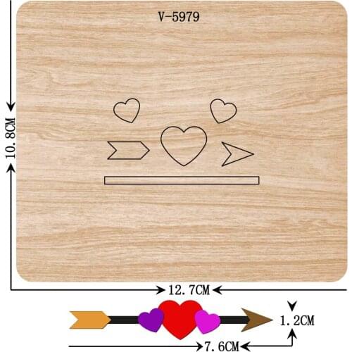 New Love heart card wooden dies cutting dies for scrapbooking Multiple sizes V-5979