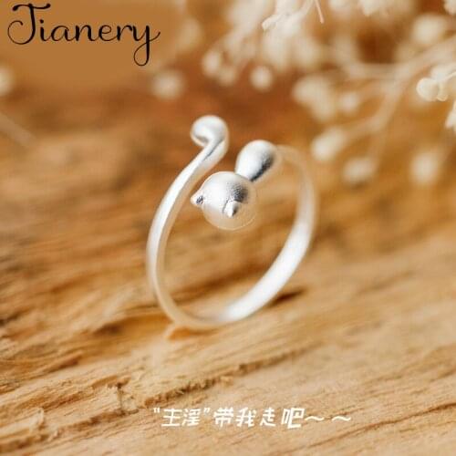 New Trendy Personality Punk Cat Rings For Women Lady Resizable Size Rings Party Jewelry Charm Gifts 2021