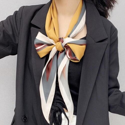 South Korea ins new silk scarf ever-changing large diamond silk scarf Amazon sharp diamond printing silk scarf