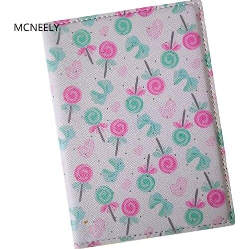 Lollipop Pattern Kids Travel Passport Cover Wallet Unisex Business Credit Card Air Ticket Wallet Organizer Drop Shipping
