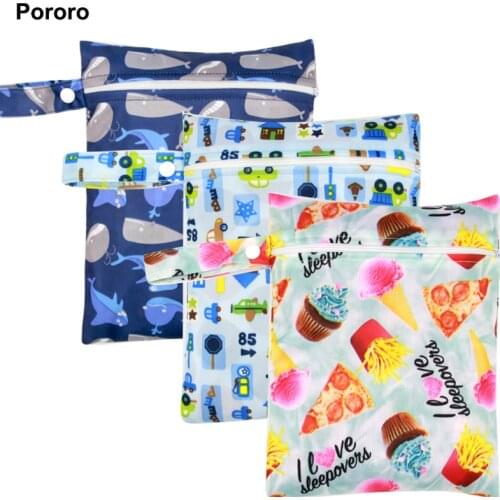 1pc hanging cloth diaper wet bag, waterproof nappy bag for mama pads, portable snack bag,small size bag for bamboo wipe and toy