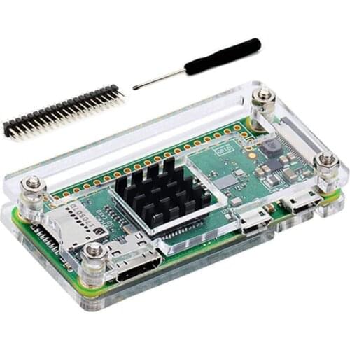 Raspberry Pi Zero Acrylic Case Shell Box Enclosure With Aluminum HeatSink GPIO Header Screwdriver For Raspberry Pi Zero W WH Pi0