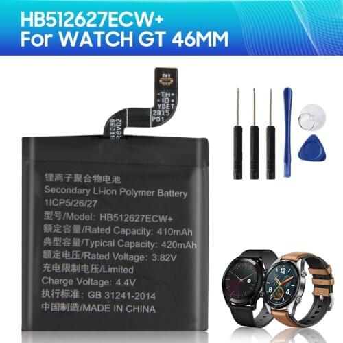 Replacement Phone Battery HB512627ECW+ for Huawei Watch GT 46MM 420mAh Original Battery