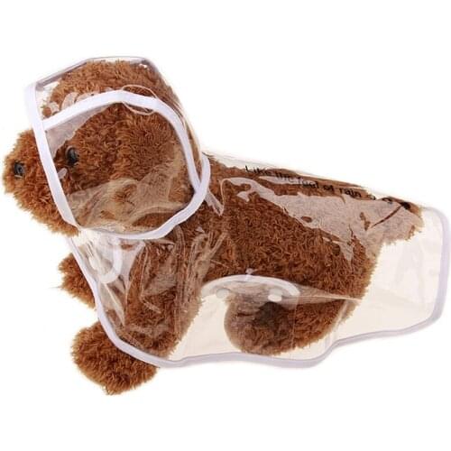 Waterproof Transparent Raincoats XS-XL Dog Raincoat Spring Autumn Rain Coats Dog Light Clothes Pet Clothes Puppy Rain Jacket