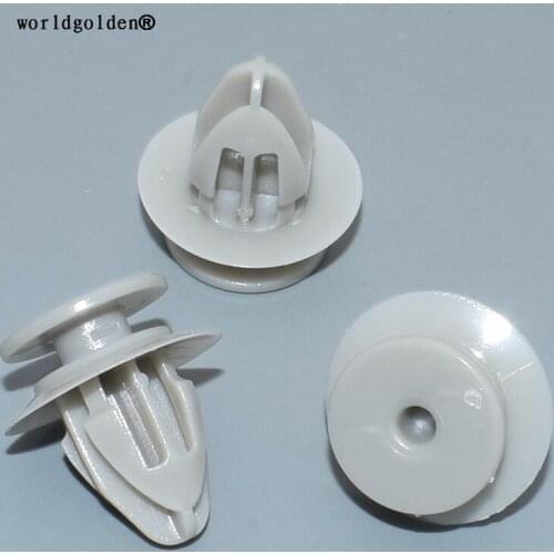 Worldgolden 100pcs plastic fasteners Fender Flare Moulding Clip for Mazda#KD53-51-W24 KD5351W24