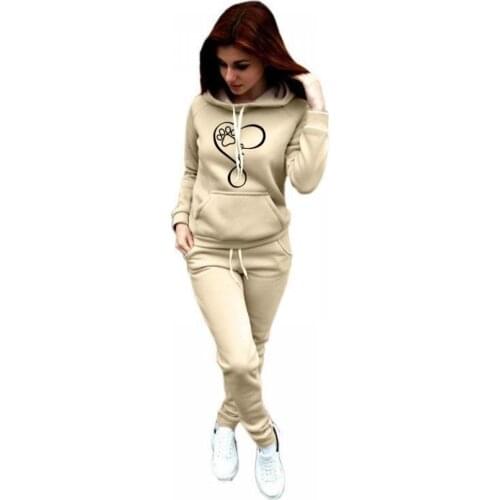 Women Top+Pant Suits Hoodie Pullover Sweatshirt Warm Hoodie Sweatshirts And Long Pant Fashion 2 Pieces Sets Tracksuit Pullover