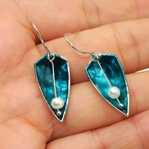 2019 Bohemian Dangle Pearl Earrings for Women Jewelry Wedding Drop Earings Engagement Statement Brincos Valentines Day Gifts