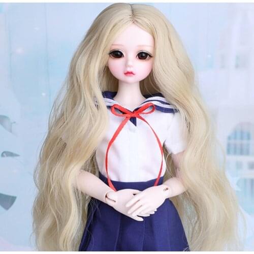 New Arrival 1/3 1/4 1/6 1/8 Bjd SD Doll Wig High Temperature Wire Long Wavy Wig For BJD Hair Wig
