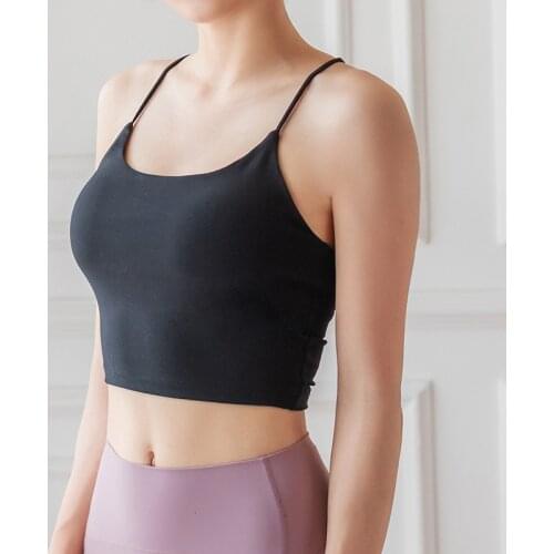 2021 Sleeveless Sport Wear Female Padded Yoga Tank Top New Women Sport Tops For Gym High Elastic Running Workout Fitness Clothes