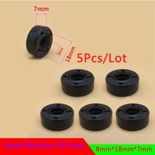 5pcs 8*18*7mm Oil Seal Ring for Bread Maker Breadmaker Bakers Machine Blender Repair Parts Bread Machine Spare Parts Wearable