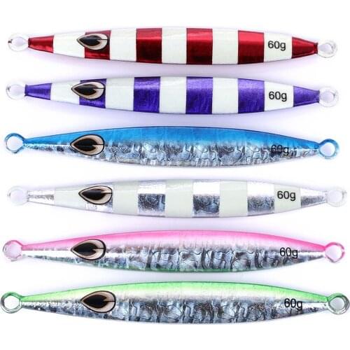 6PCS 12.3cm 60g Lead fishing Lures Spoon Hard Bait Metal Jig Fishing Lure Wobbler Fishing Tackle Deep water