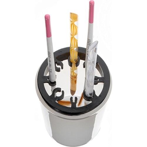 8 Holes UV Acrylic Gel Pen Pot Cleanser Cup Equipment Bottle Tools Nail Art Manicure Brush Cleaner Plastic Holder Case