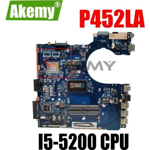 Akemy P452LA Laptop motherboard For Asus P452LA P452LJ P452L PRO452L original mainboard W/ I5-5200 CPU
