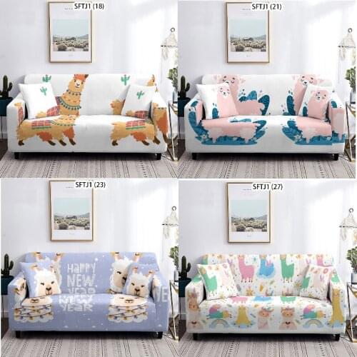 Cartoon animal alpaca large sofas scratching post sofa cushions sofas for living room Big sofa 3-seater couch cover big sofas