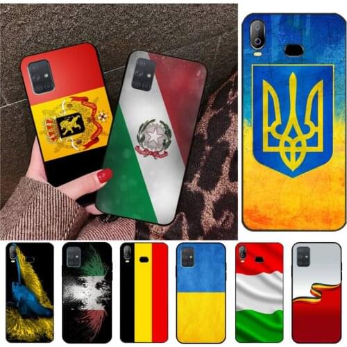 Ukraine Belgium Italy Flag National Emblem Phone Case For Samsung Galaxy A21S A11 A31 A81 A10 A20E A30 A40 A50 A70 A80 A71 A51
