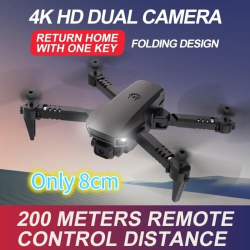 Mini RC Drone 4K HD Dual Camera WIFI 1080P FPV Real-time GPS Hold Helicopter Foldable Quadcopter Kid Toys GIft Return Children