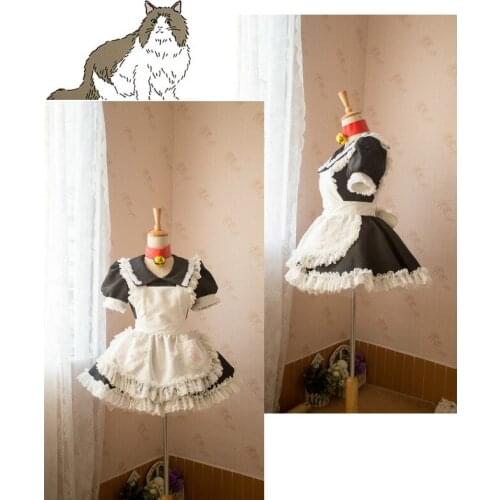 Hot Game Fate Tamamo No Mae Cosplay Costume Apron Dress Cute Fashion Female Role Play Clothing S-XXL